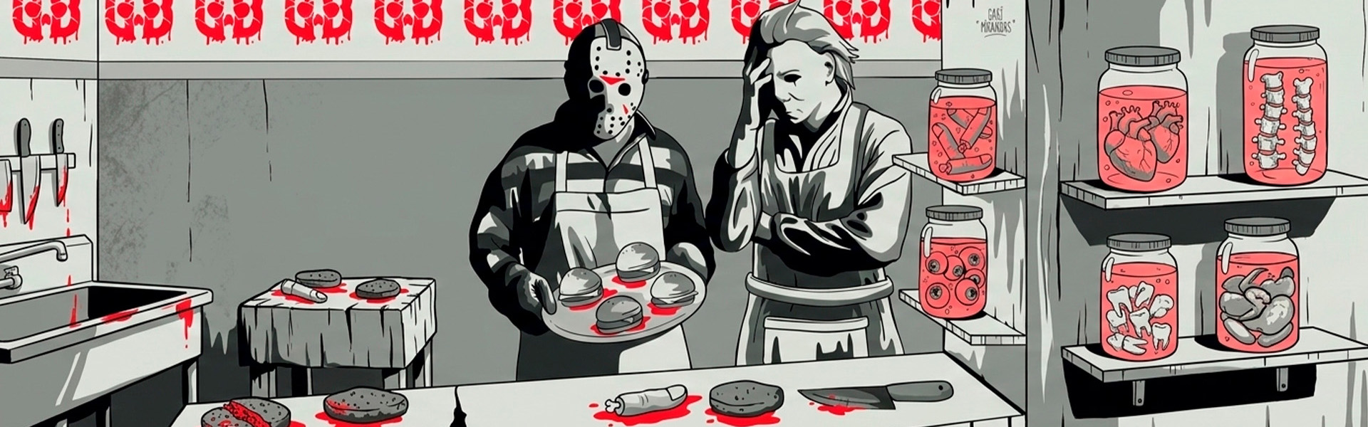 A cozinha da Dead Burger